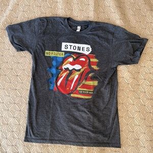 Rolling Stones ‘No Filter’ 2021 Concert U.S. Tour Shirt Charcoal Gray Sz Medium